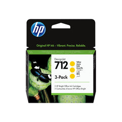 HP #712 29ml Yell 3 Pk 3ED79A