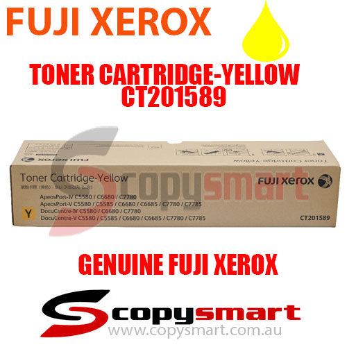 fuji xerox toner cartridge yellow ct201589 copysmart